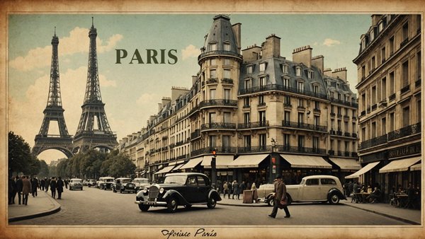 Affiche rétro : explorez paris avec style et élégance